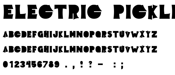 Electric Pickle Bold font